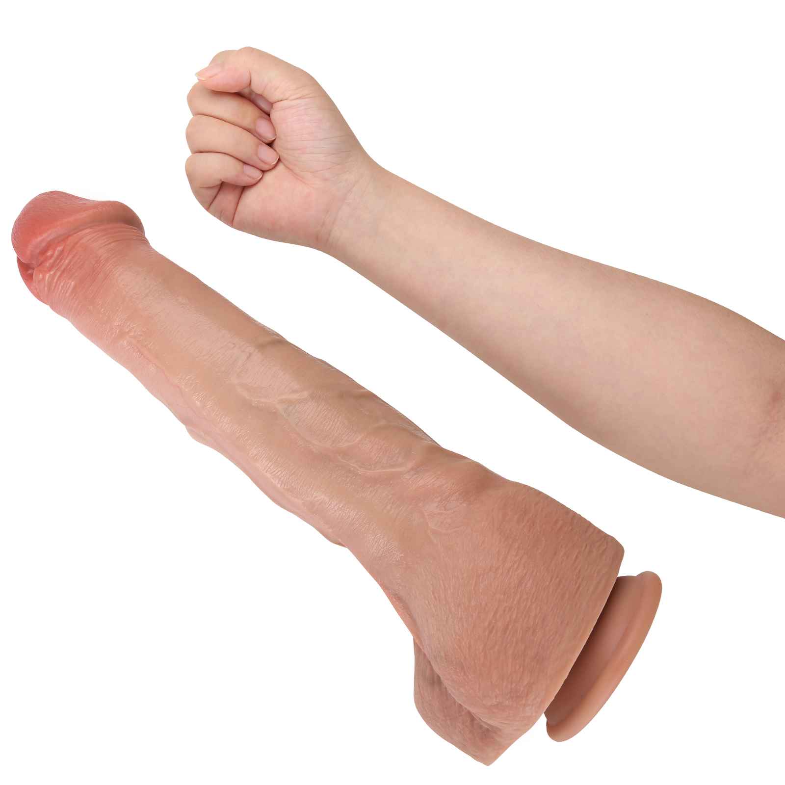 Aiden 13 inch Real Skin Huge Realistic Dildo With Keel