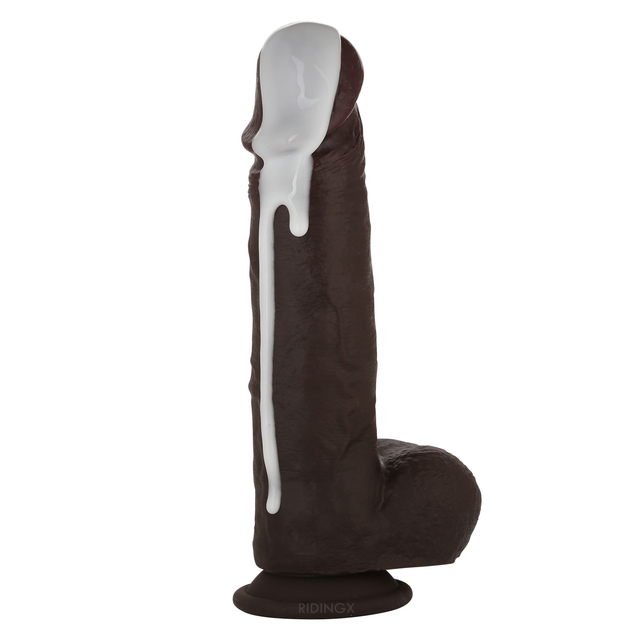 Boomer 9 inch Squirting Cumming Ejaculating Dildo Sliding Skin Black Dildo