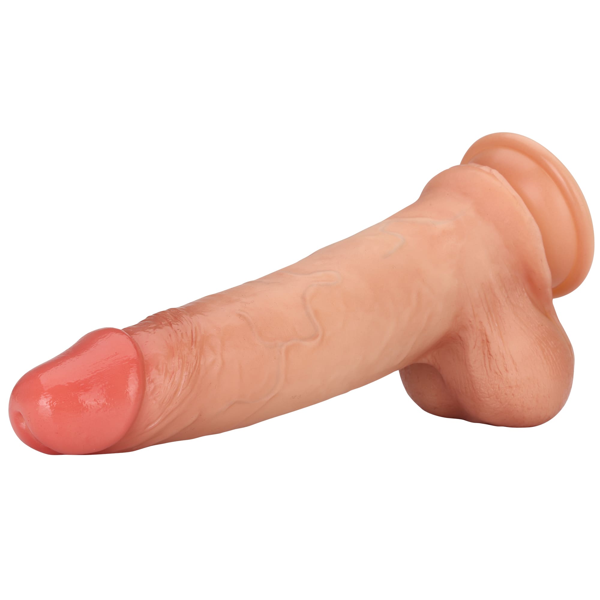 RidingX Baller 7.9 in Sliding Skin Dildo Realistic Dildo & Lifelike Ball Flesh Color