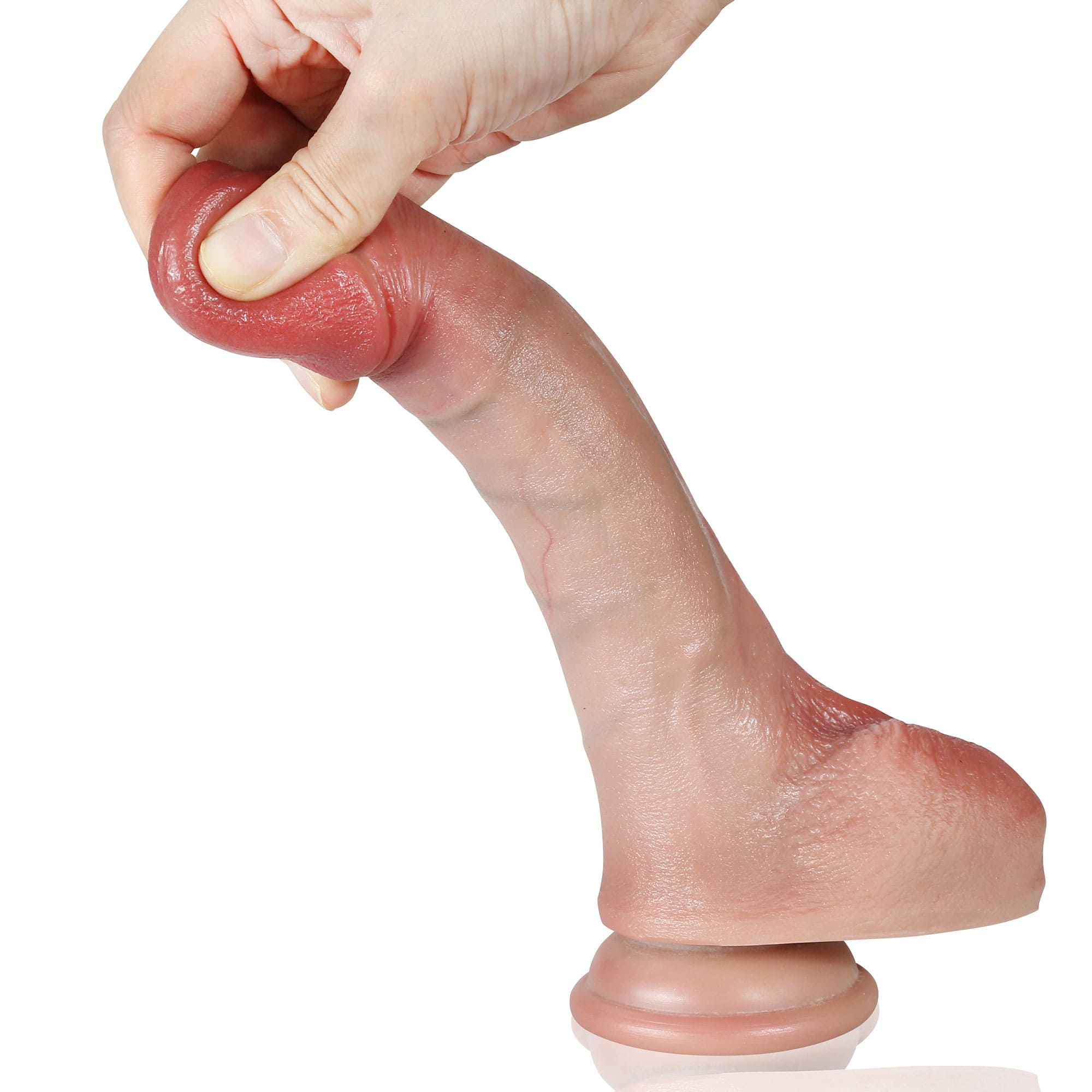 [BestSeller] Curvy 7.9 inch Flexible Hyper Realistic Dildo With Movable Keel