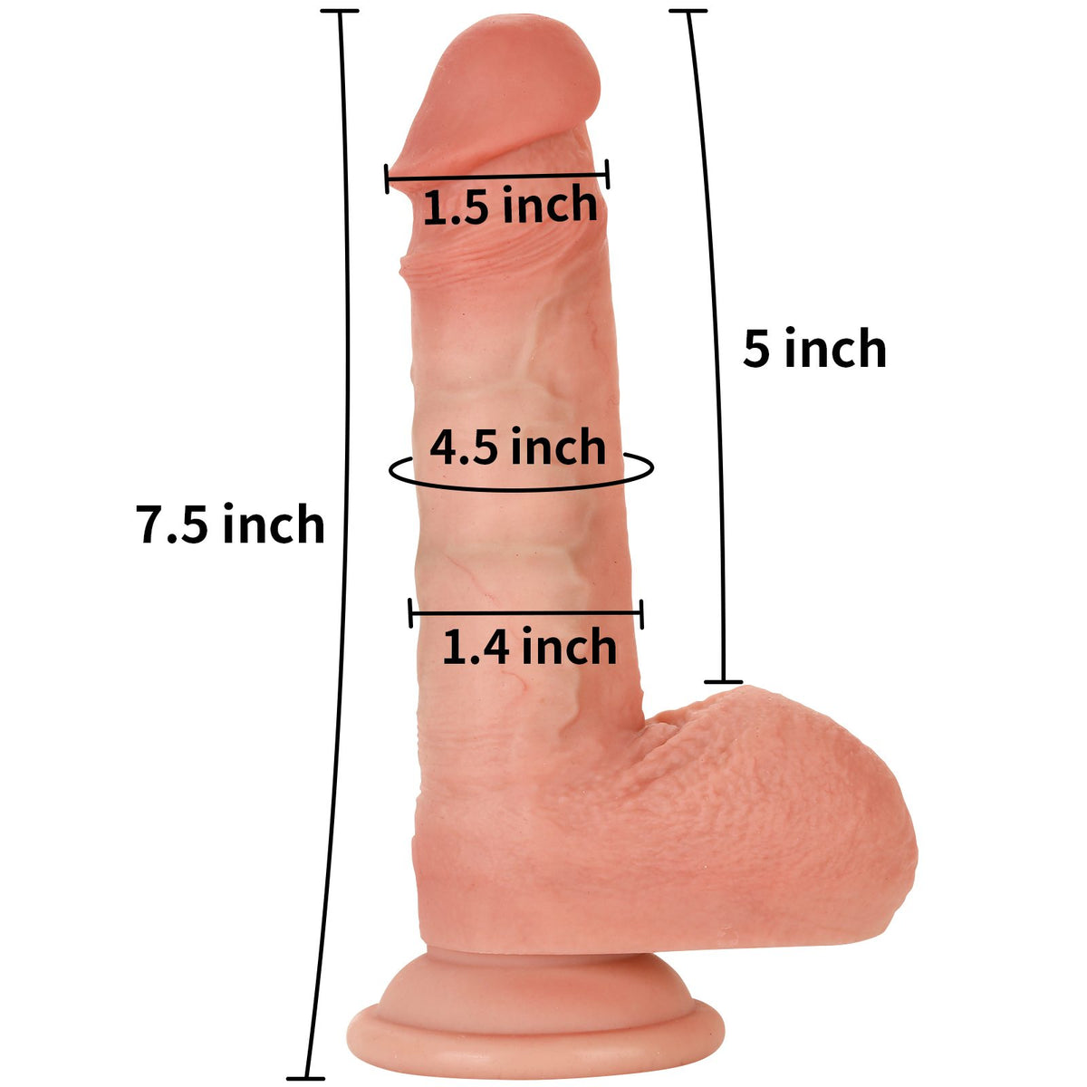Flooding 7 Inch Thrusting & Vibrating Dildo Remote Control
