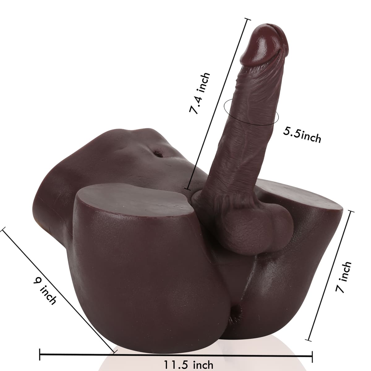 RidingX Justin 14lb Silicone Torso With James 7 inch Dildo