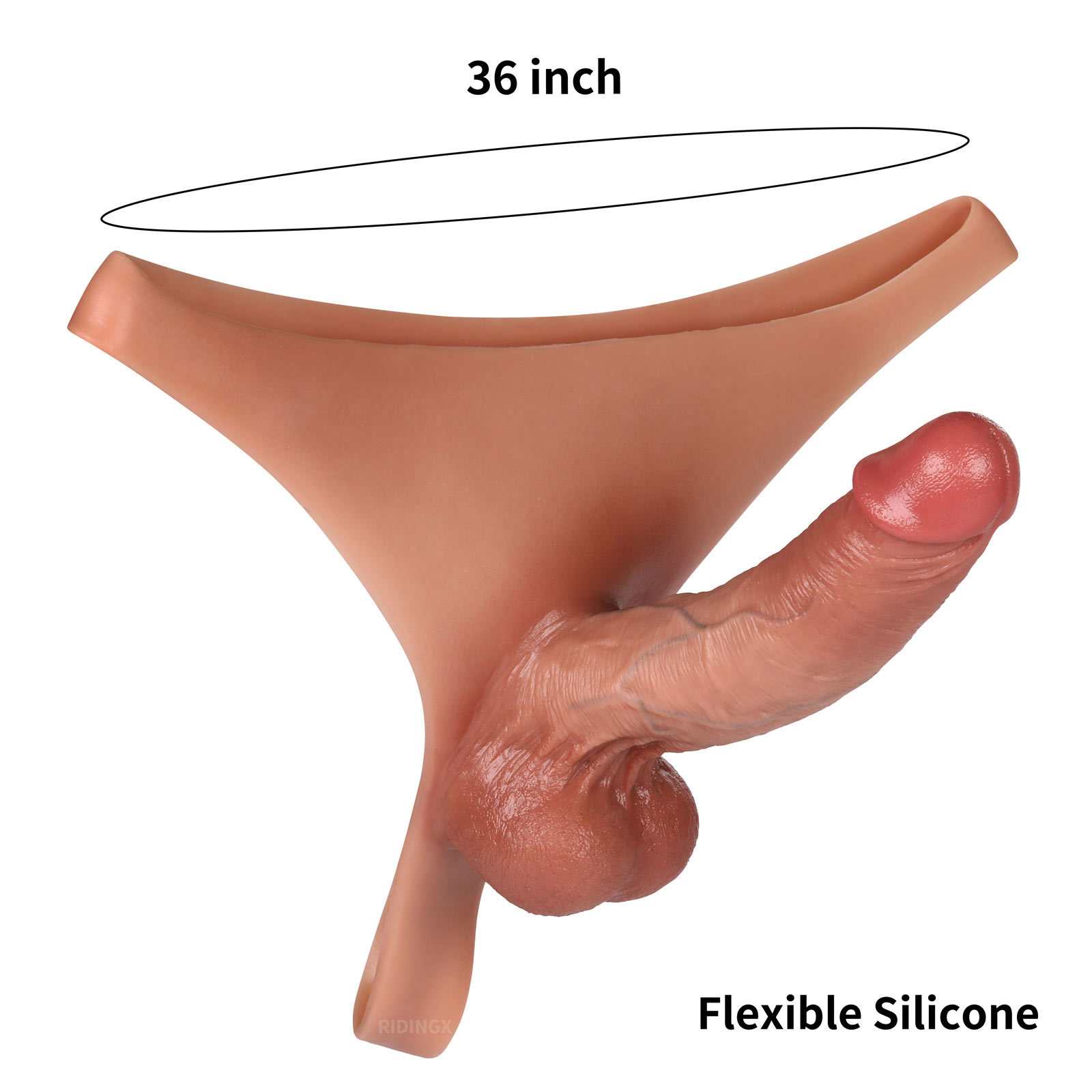 Kendon 6 in Strap On Dildo Strapless Wearable Solid Realistic Dildo Brown