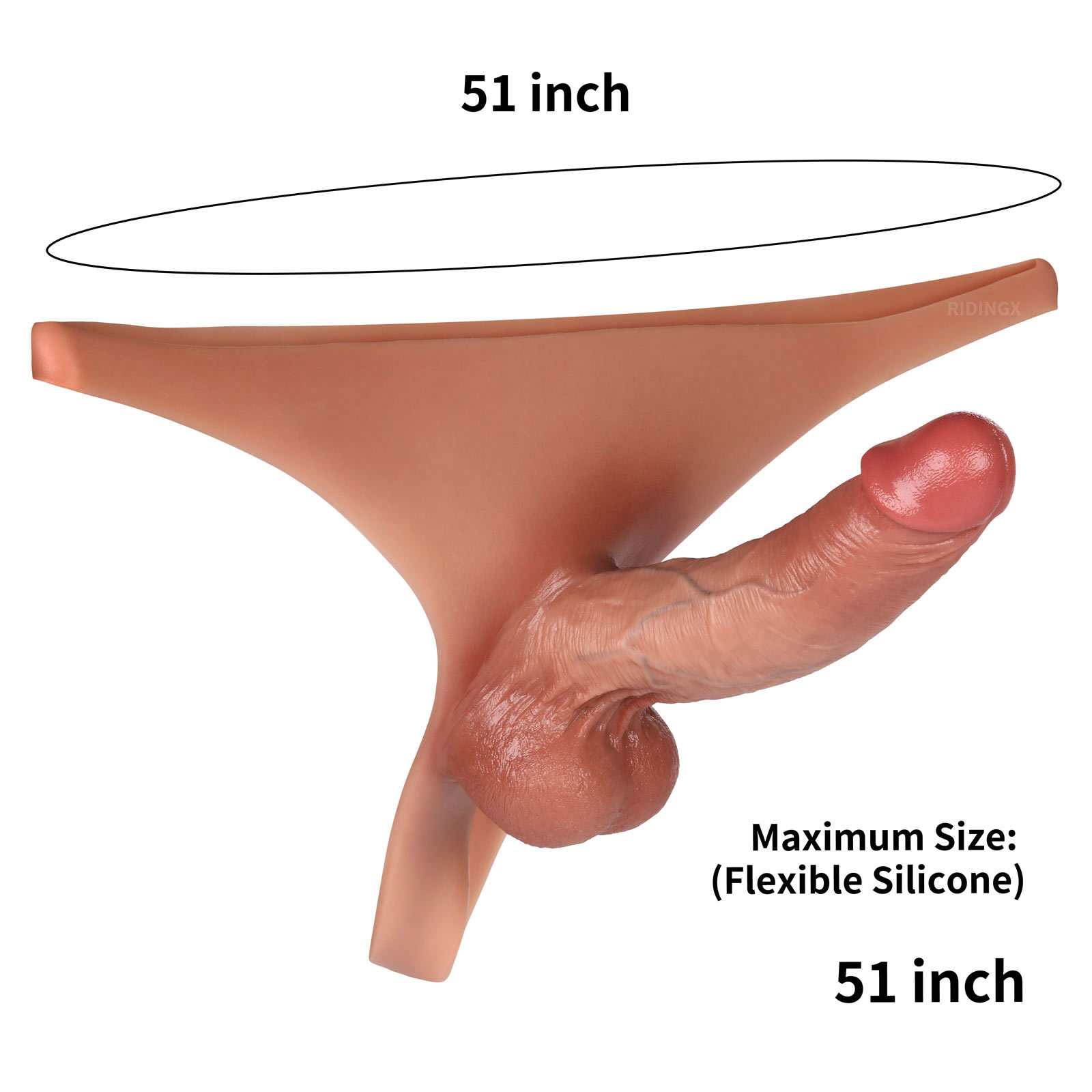 Kendon 6 in Strap On Dildo Strapless Wearable Solid Realistic Dildo Brown