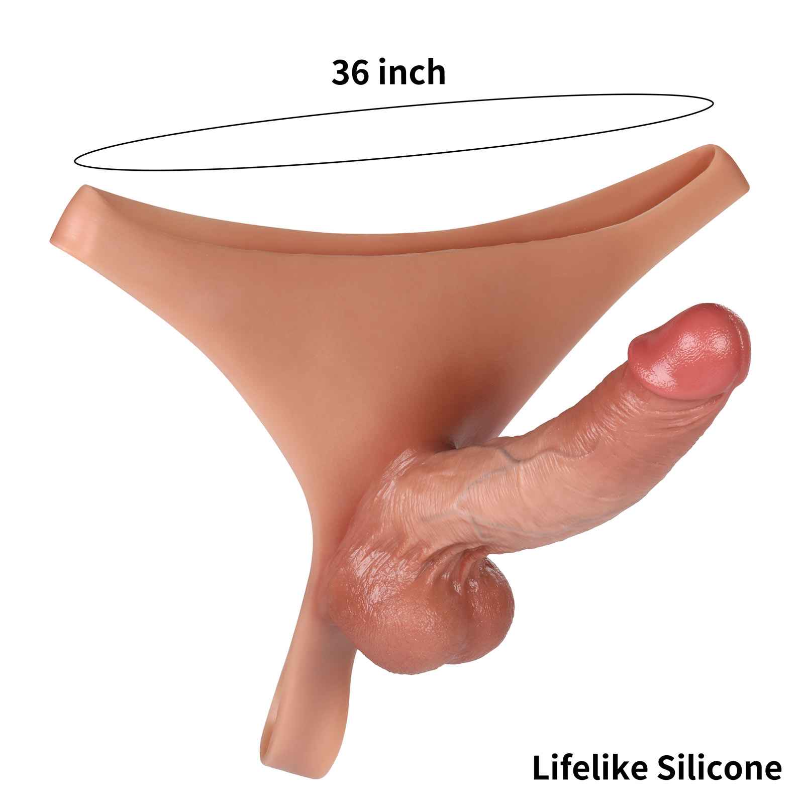 Kendon 6 in Strap On Dildo Strapless Wearable Solid Realistic Dildo Brown