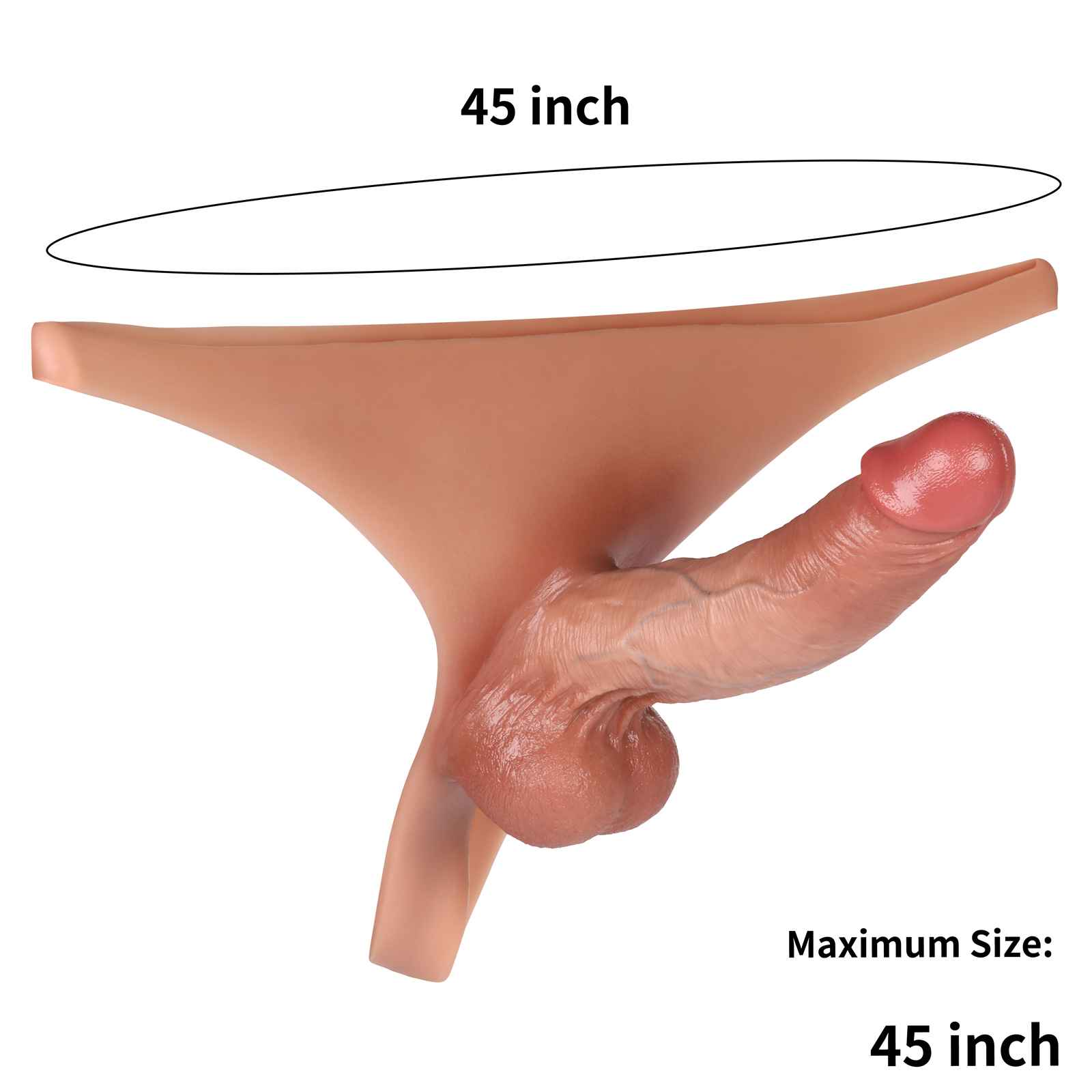 Kendon 6 in Strap On Dildo Strapless Wearable Solid Realistic Dildo Brown