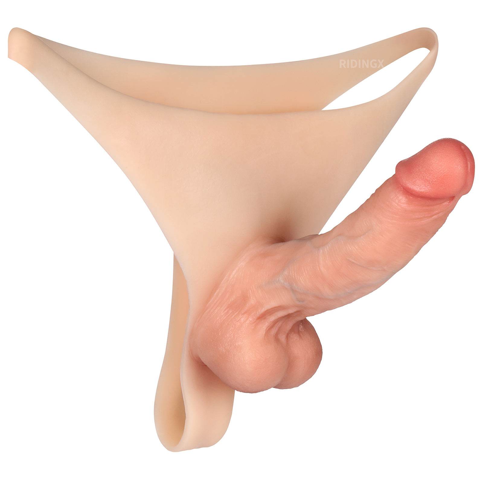 Kendon 6 in Strap On Dildo Wearable Solid Realistic Dildo Flesh