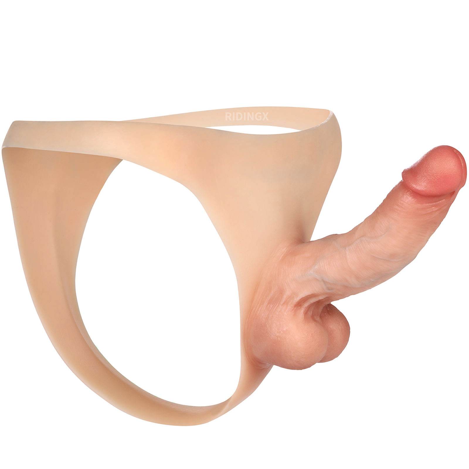 Kendon 6 in Strap On Dildo Wearable Solid Realistic Dildo Flesh