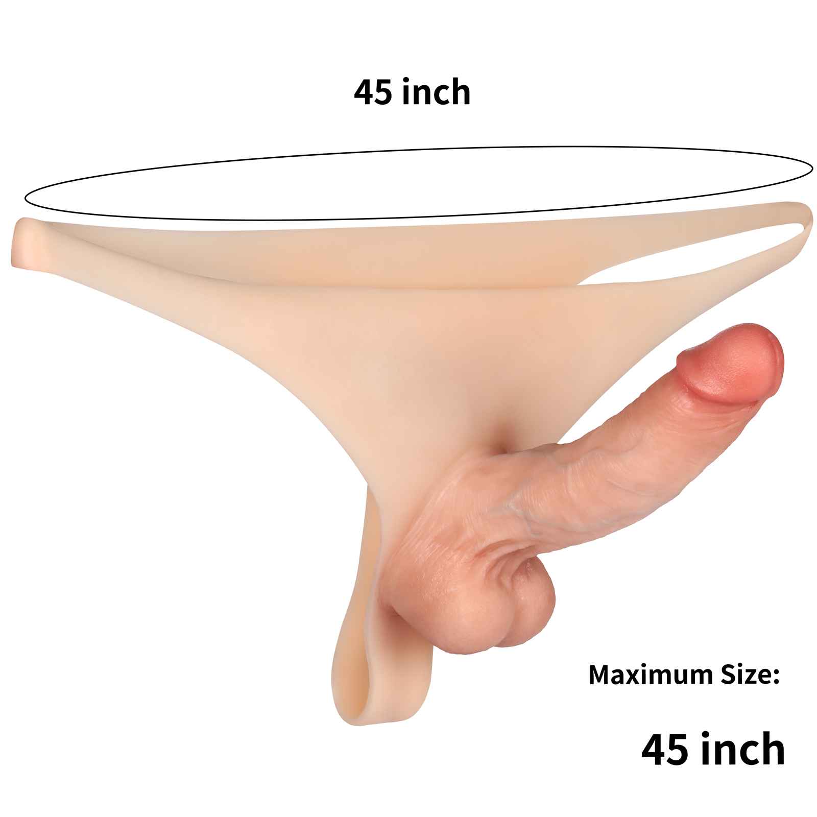 Kendon 6 in Strap On Dildo Wearable Solid Realistic Dildo Flesh