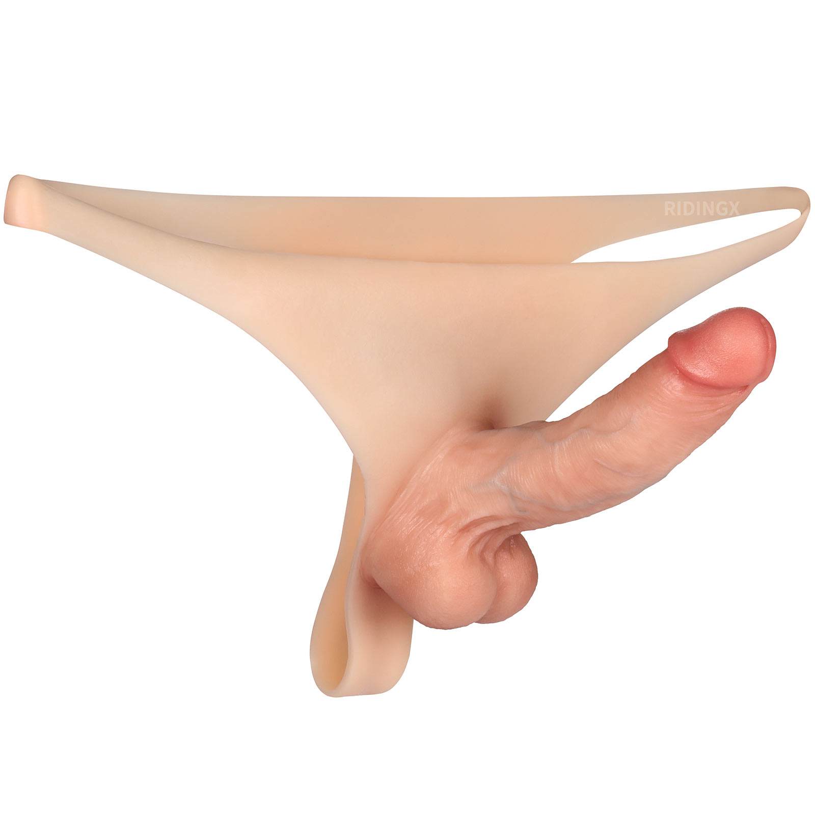 Kendon 6 in Strap On Dildo Wearable Solid Realistic Dildo Flesh