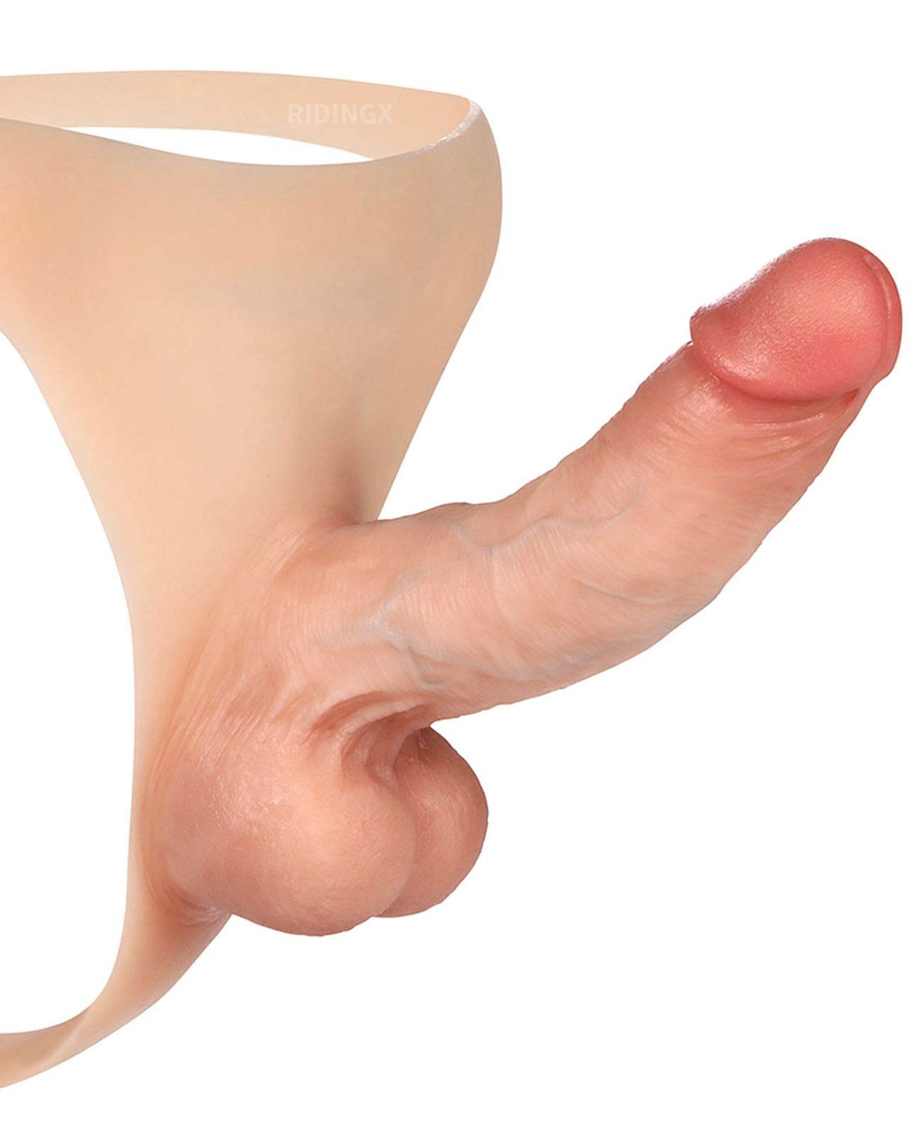 Kendon 6 in Strap On Dildo Wearable Solid Realistic Dildo Flesh