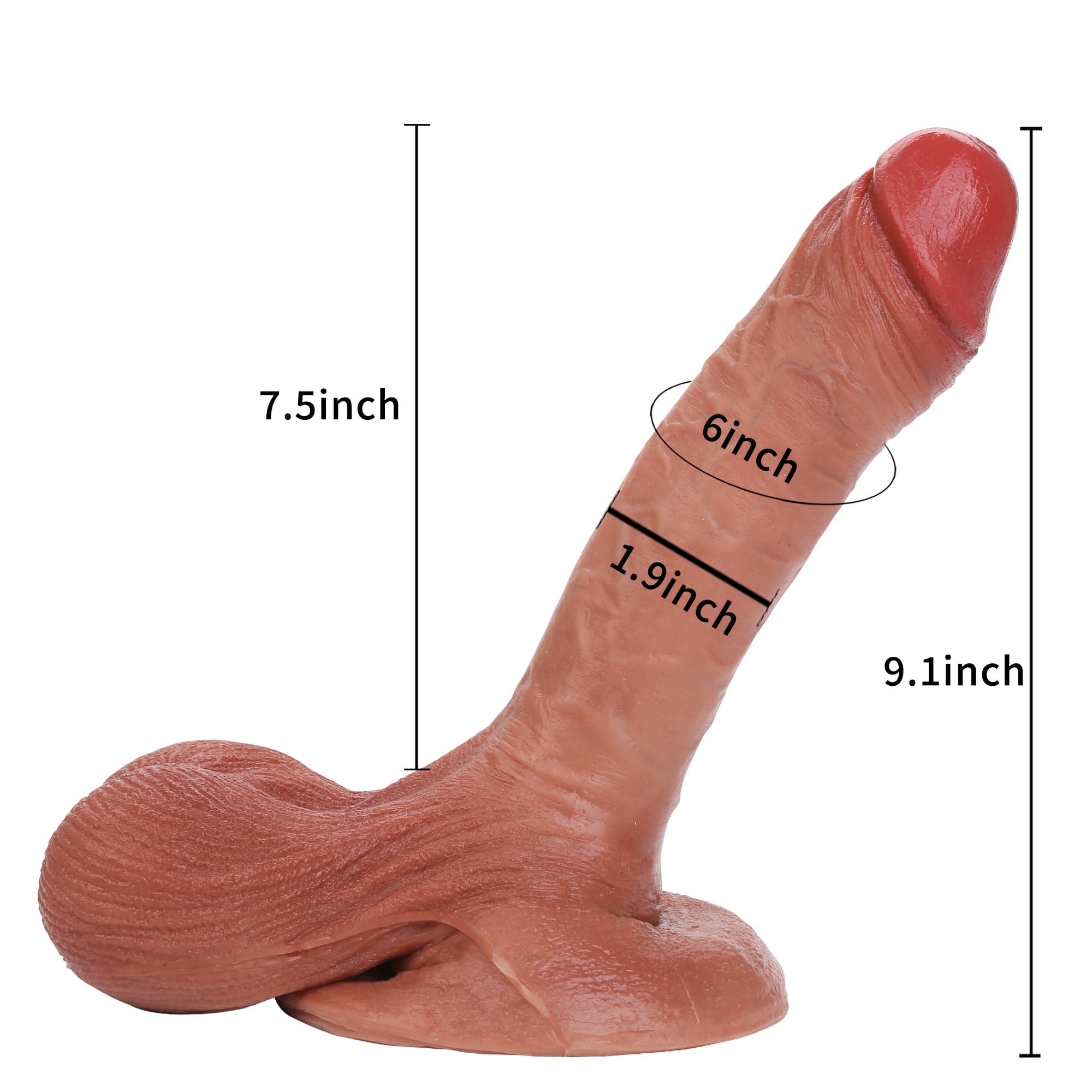 Kevin 9inch Soft Lifelike Realistic Dildo &  Flexible Real Balls