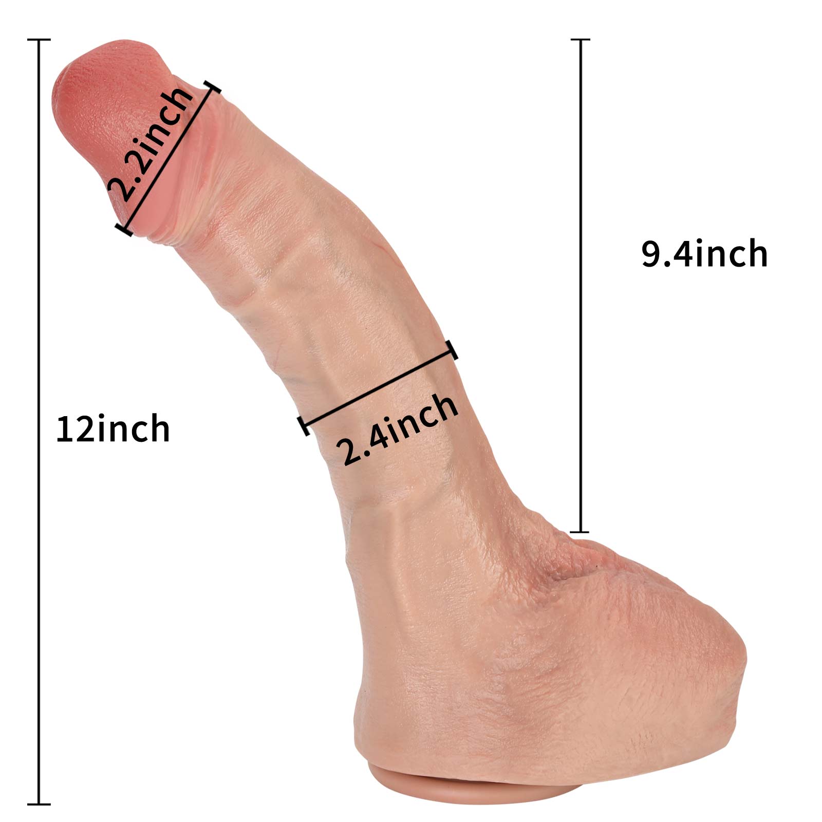 Leo 12 inch Huge Dildo With Keel