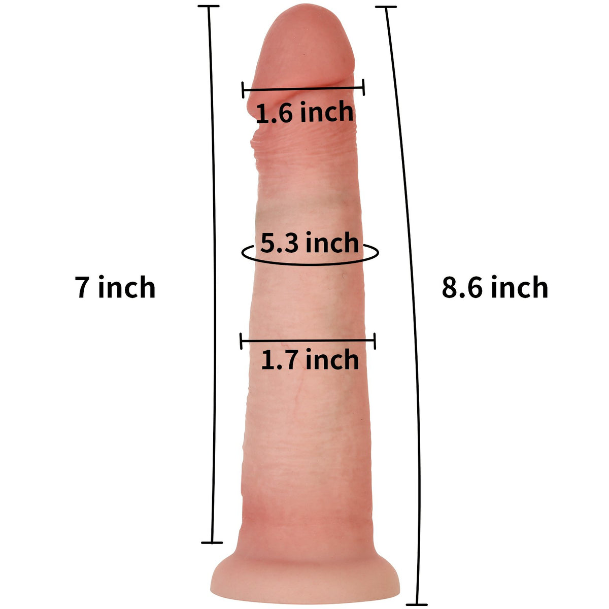 Mushroom 8 Inch Thrusting Vibrating Dildo Remote Control