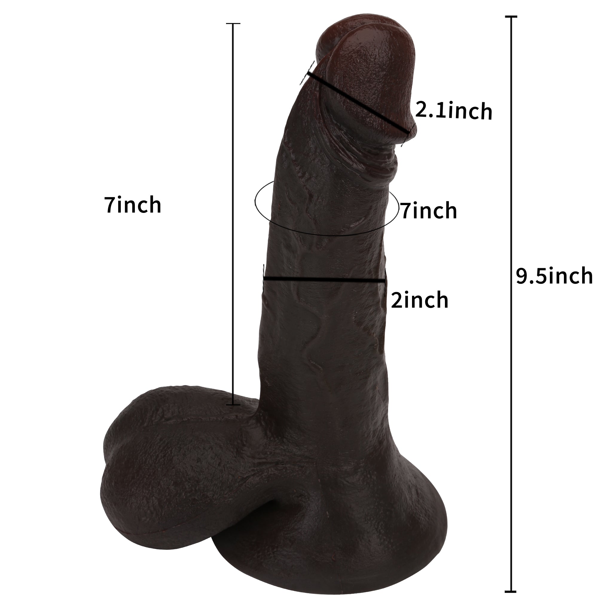 Ryder 9 inch BBC Realistic Curved Dildo Soft Skin With Keel