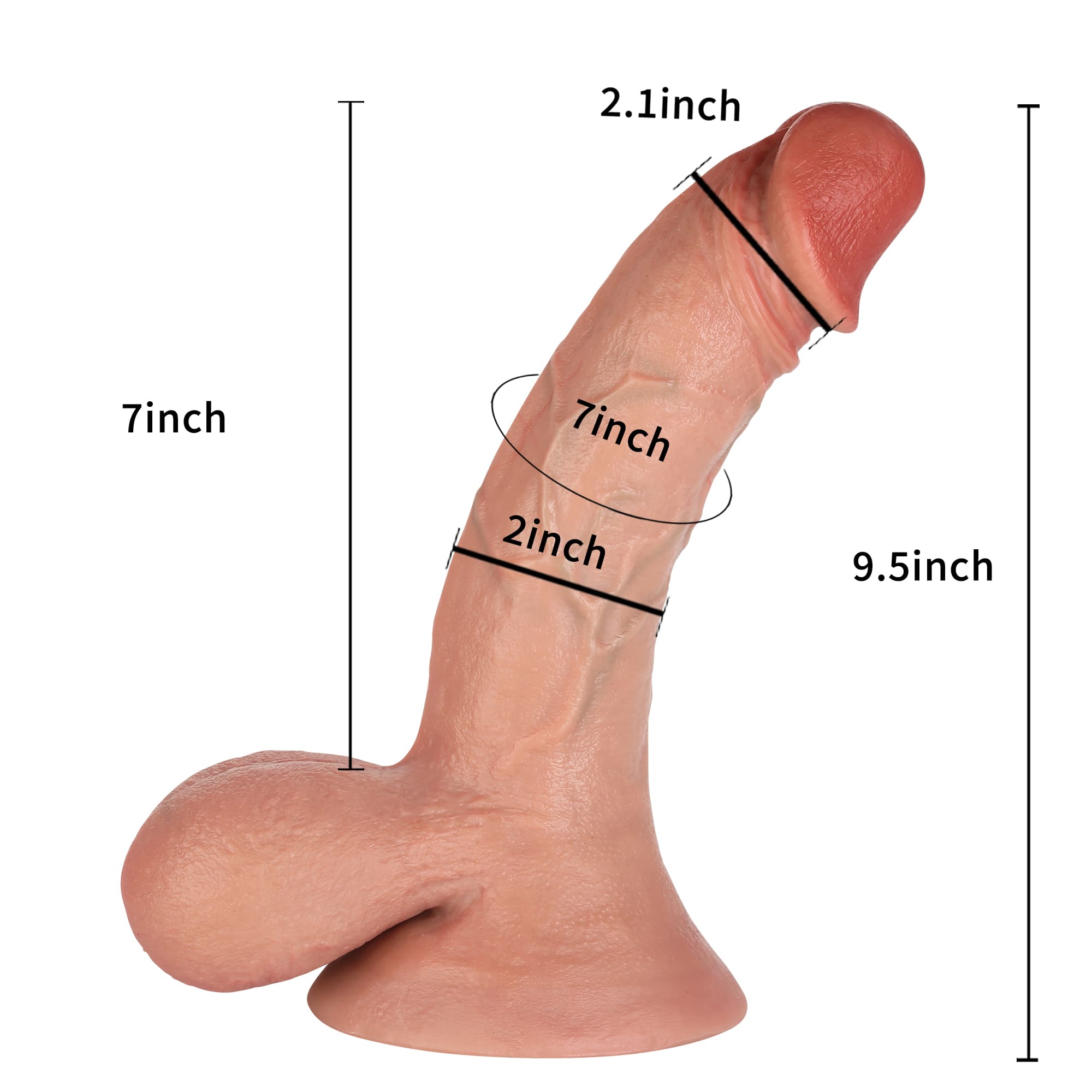 Ryder 9 inch Ultra Realistic Dildo Soft Real Skin With Keel & Big Ball