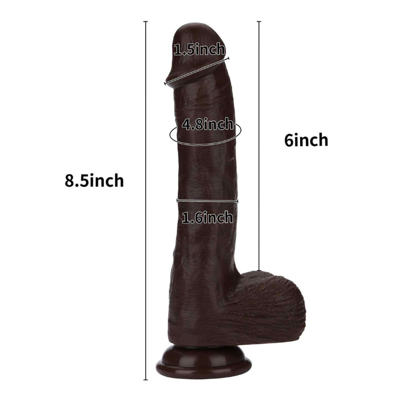 RidingX® 8 inch Smart APP Control Adam Thrusting Dildo Vibration Remote Control