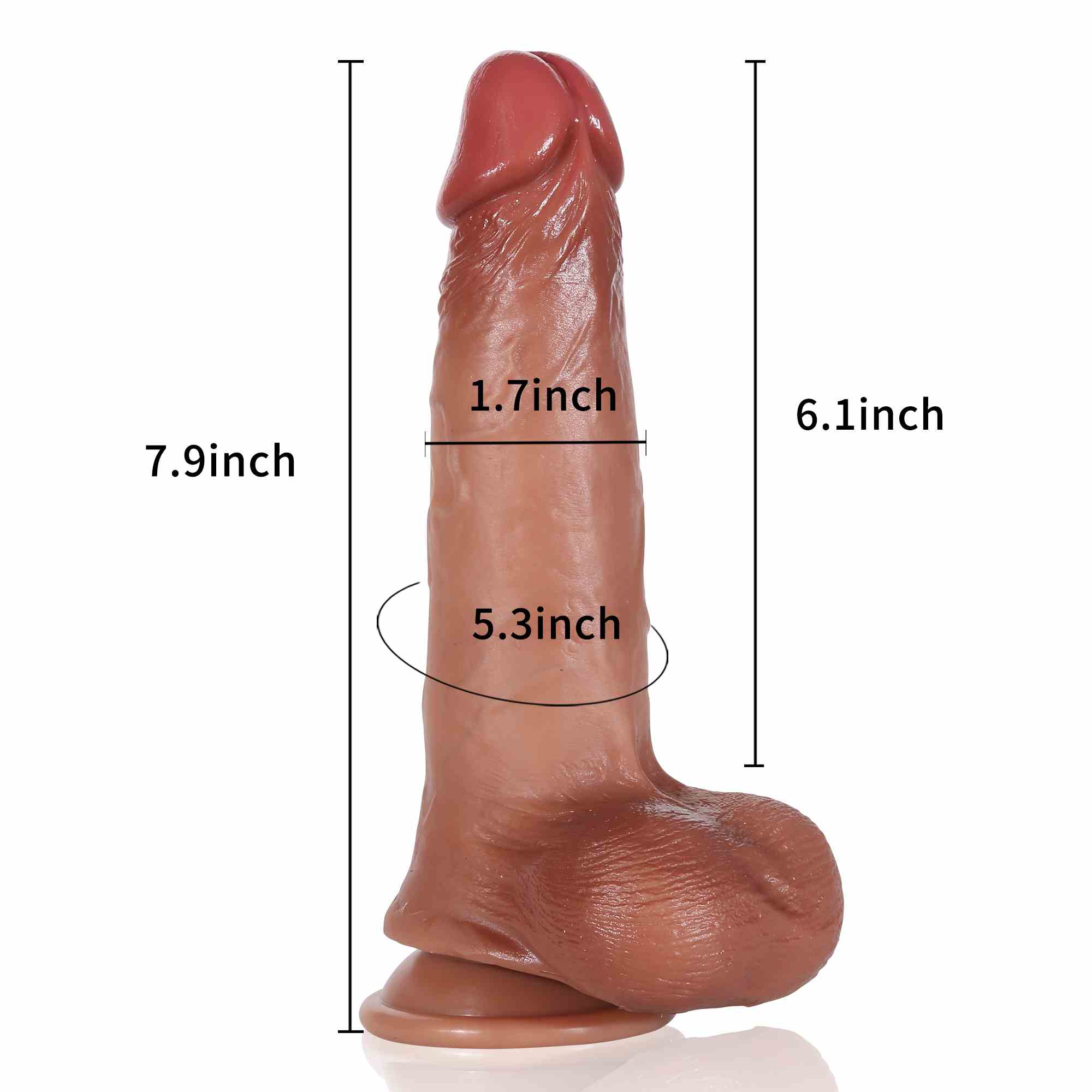 Baller 7.9in Sliding Foreskin Black Dildo Lifelike Flexible Real Balls Realistic Dildo