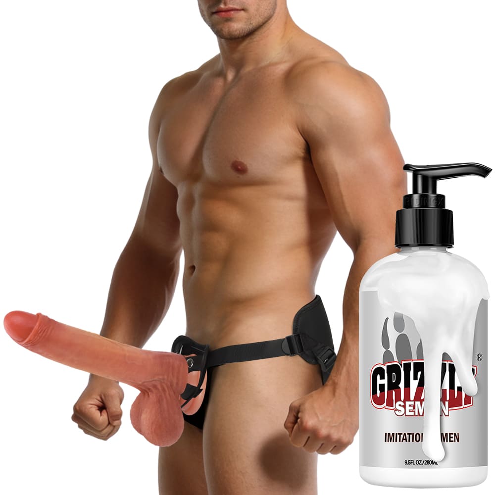 Strap-On BigNut 10 inch Dildo Sliding Skin Dildo