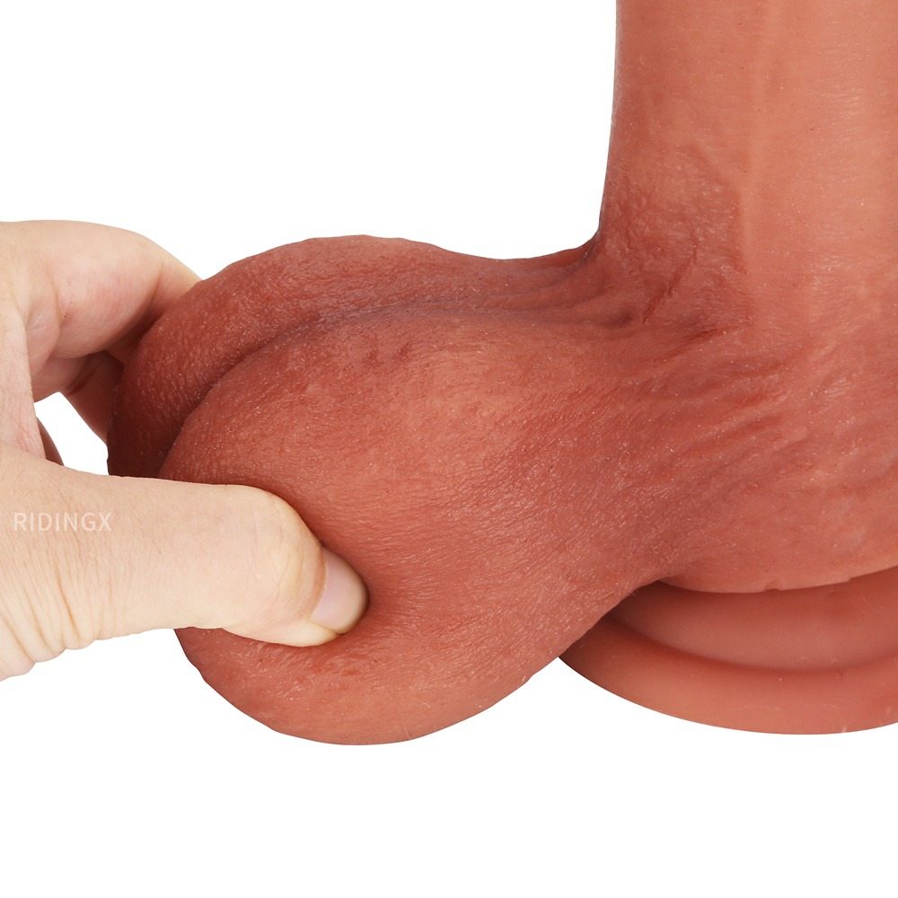 BigNut 10 inch Ultra Sliding Skin Dildo Uncut Foreskin Dildo With Ball