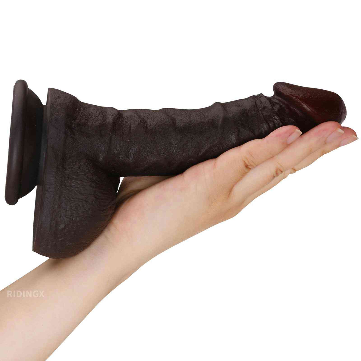 Dario 8 inch Black Dildo Lifelike Real Skin Dildo