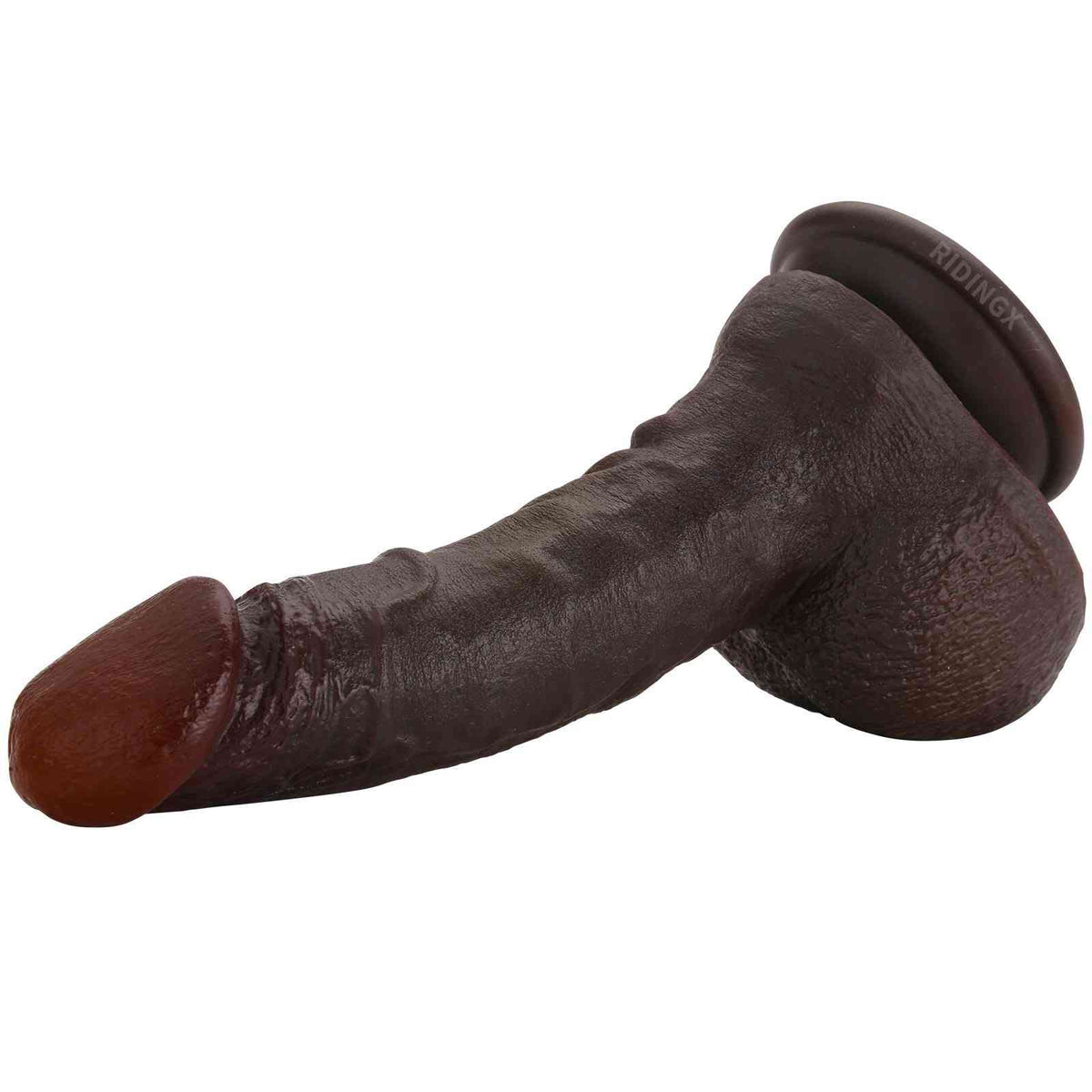 Dario 8 inch Black Dildo Lifelike Real Skin Dildo