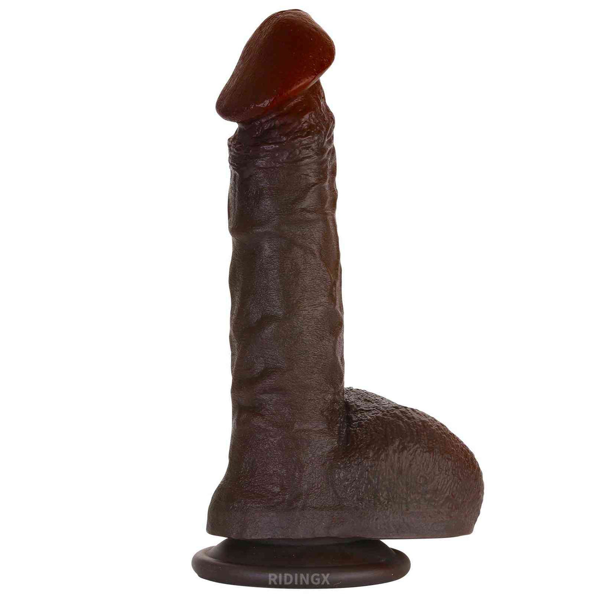 Dario 8 inch Black Dildo Lifelike Real Skin Dildo