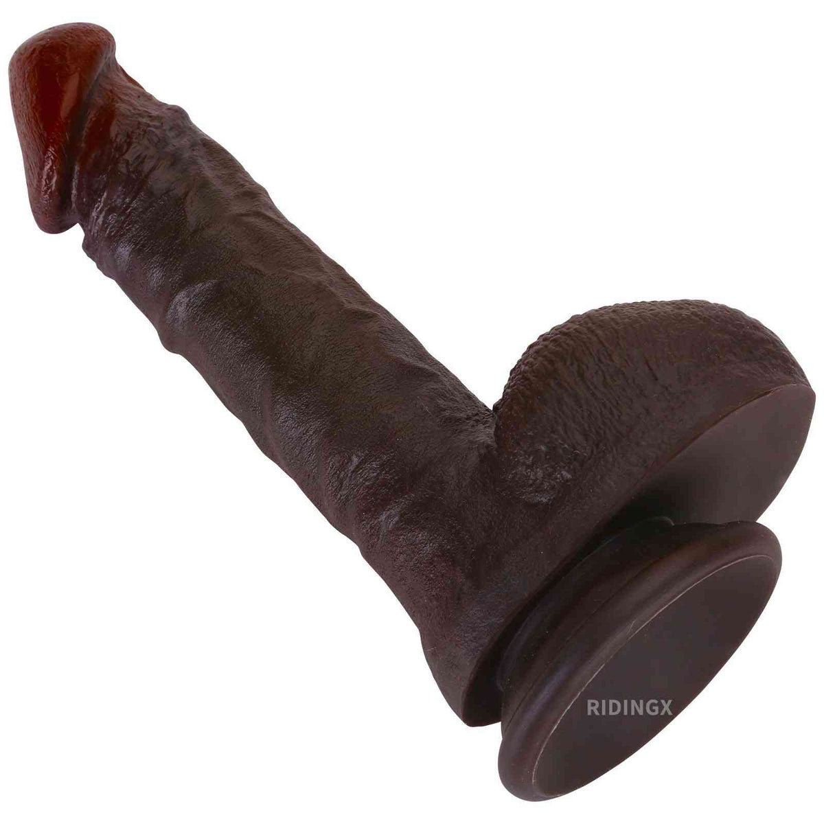 Dario 8 inch Black Dildo Lifelike Real Skin Dildo