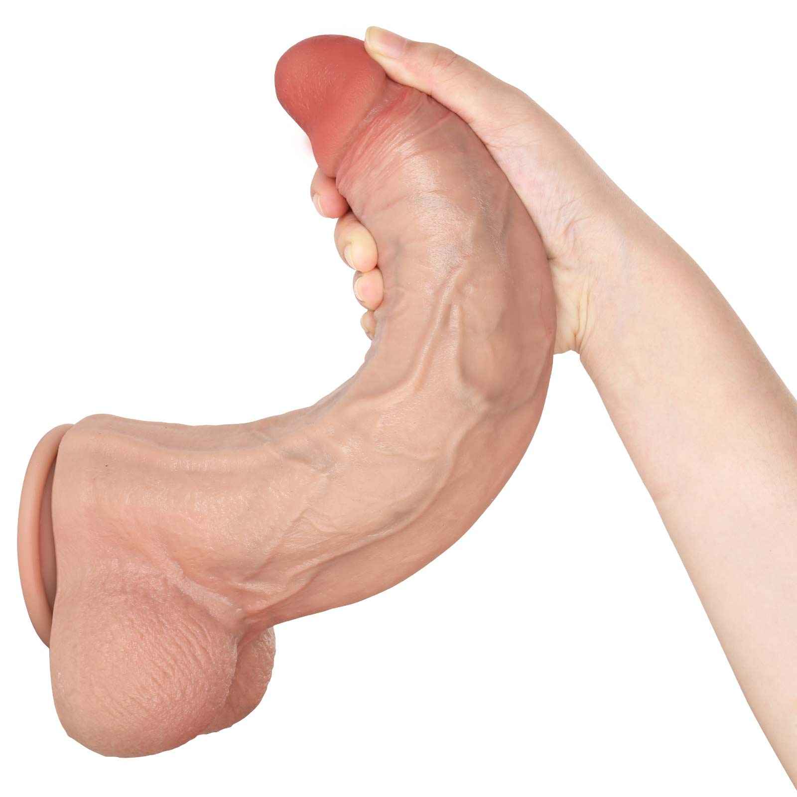 Enzo 12 inch Realistic Vein Huge Girthy Realistic Dildo