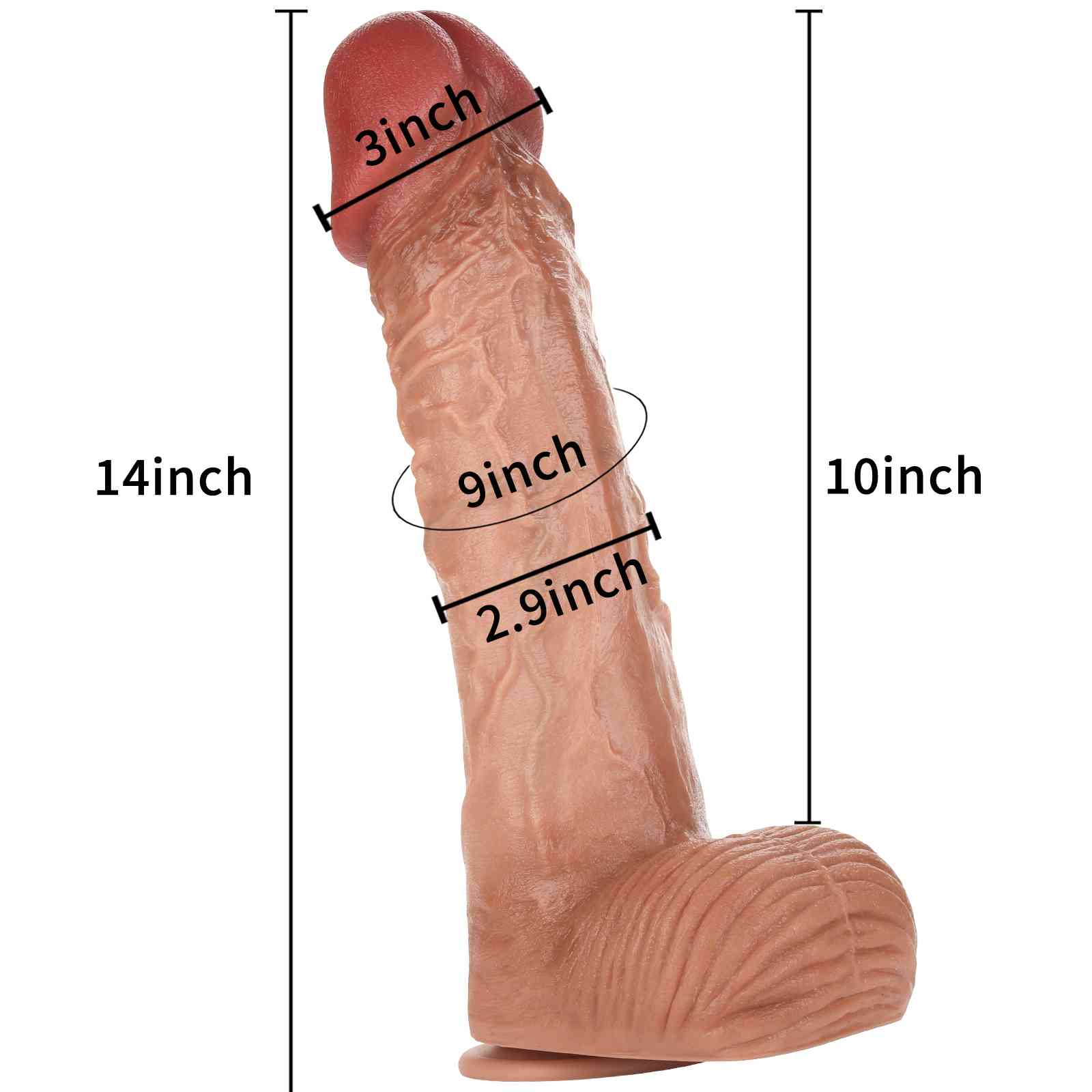 Harvey 14 inch Huge Realistic Dildo