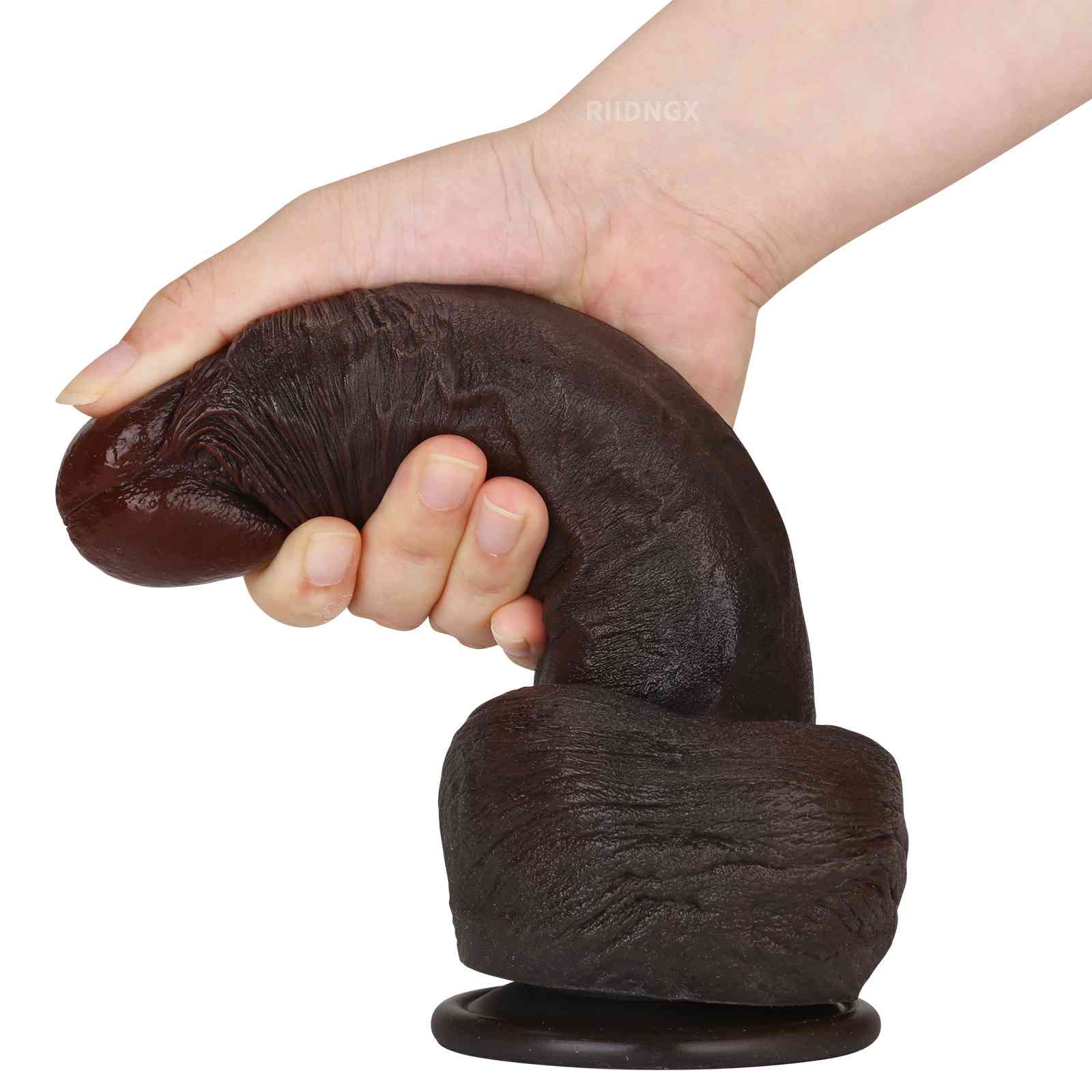 Hayes 8 inch Ultra Realistic Balck Dildo Real Soft Skin BBC Dildo