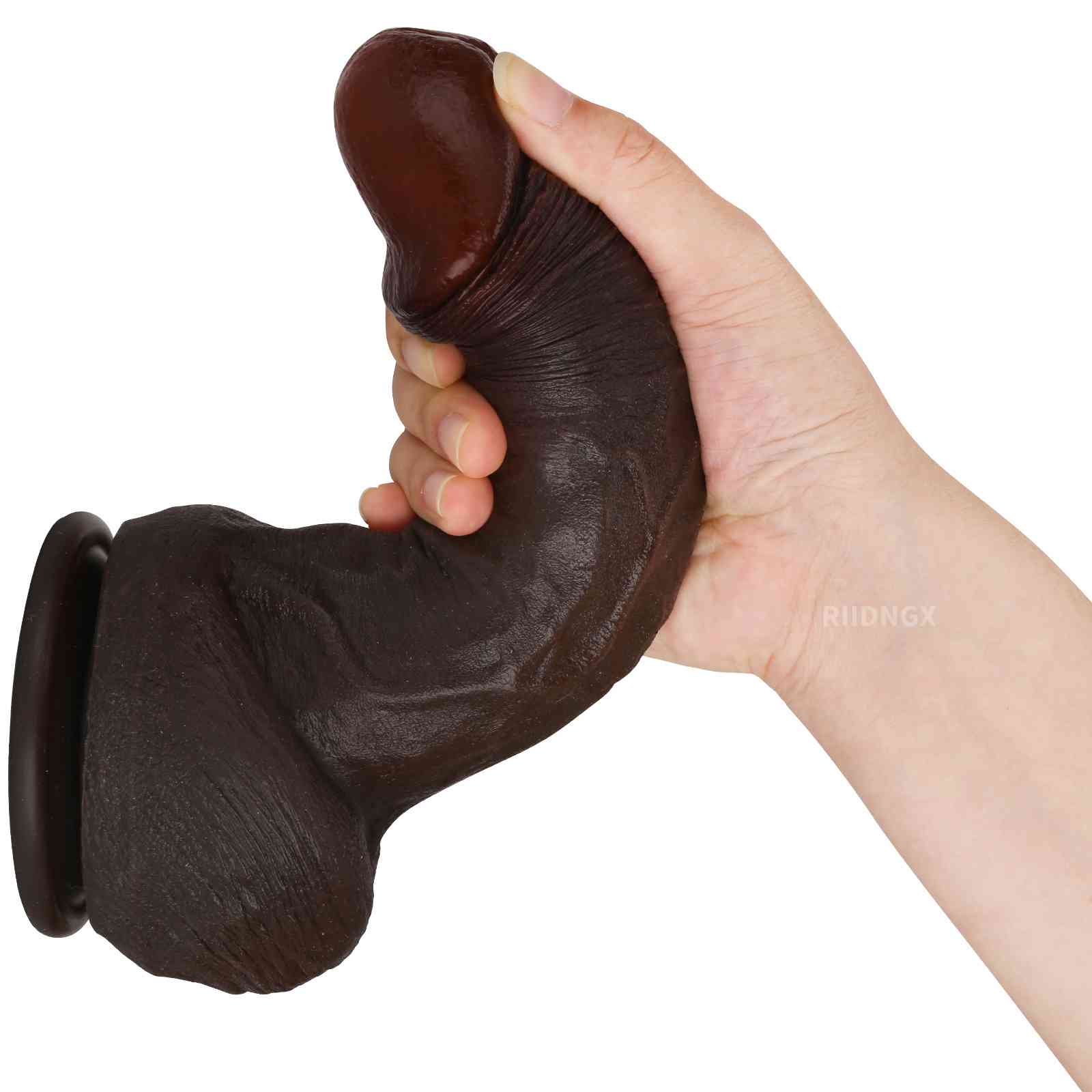 Hayes 8 inch Ultra Realistic Black Dildo Real Soft Skin BBC Dildo