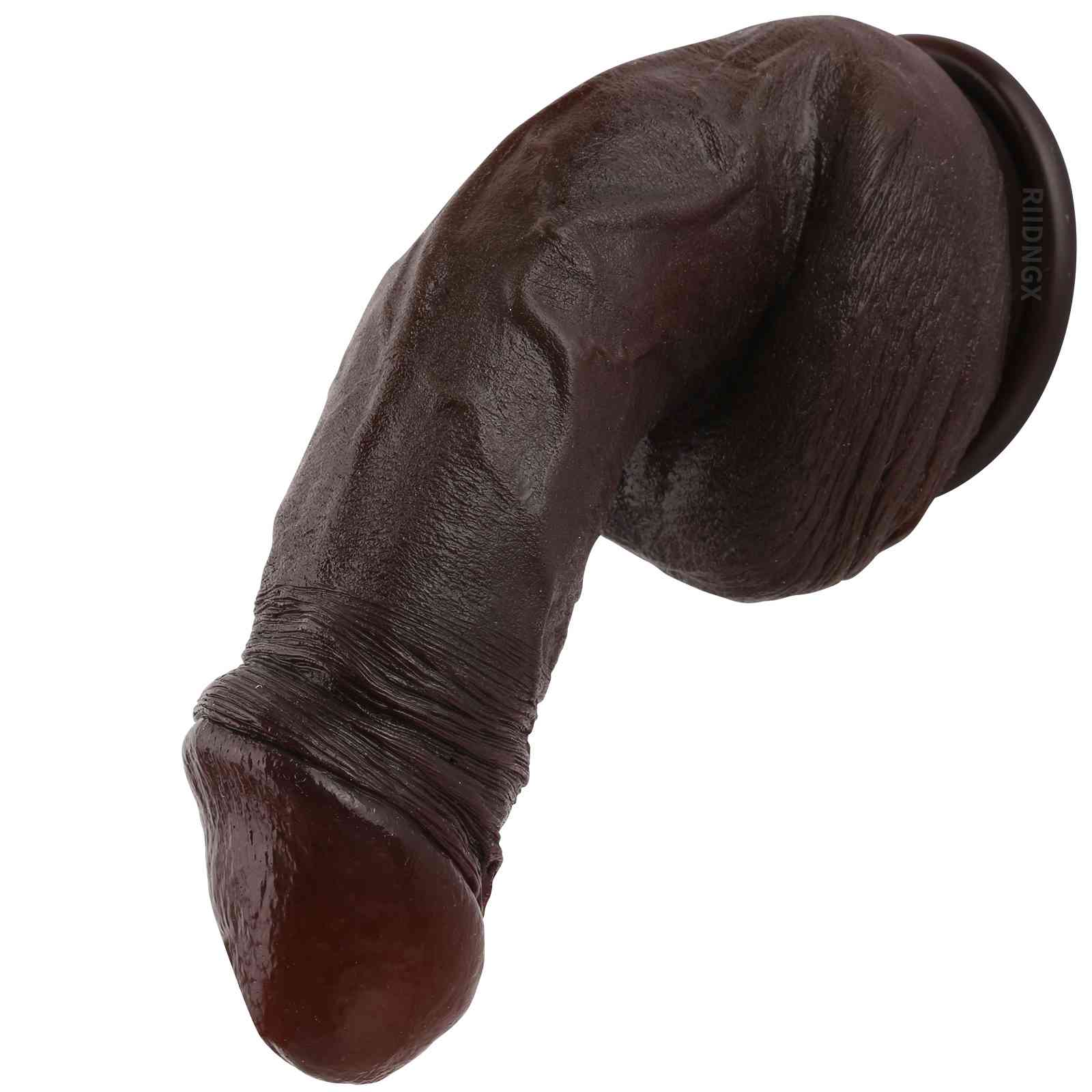 Hayes 8 inch Ultra Realistic Black Dildo Real Soft Skin BBC Dildo