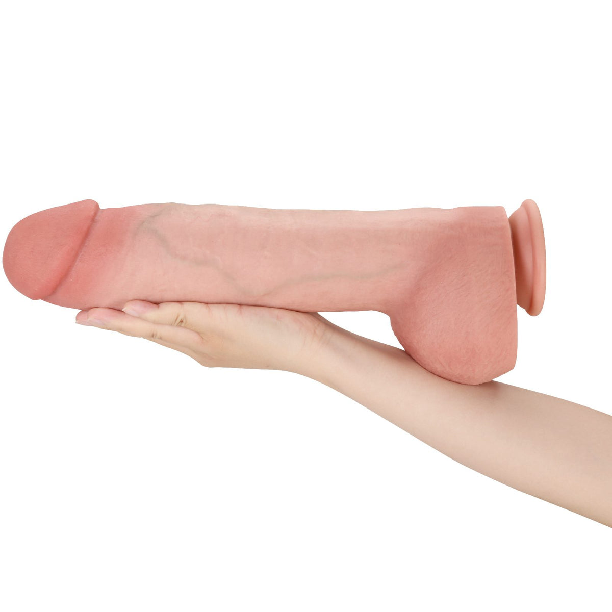 Rocket 13 inch Big Dual Density Silicone Real Skin Dildo