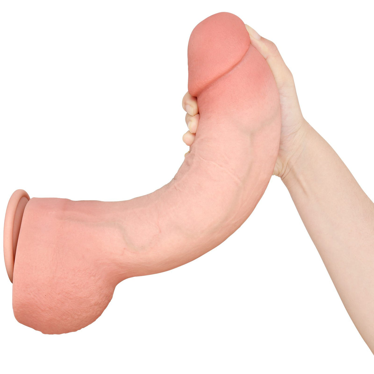 Rocket 13 inch Big Dual Density Silicone Real Skin Dildo