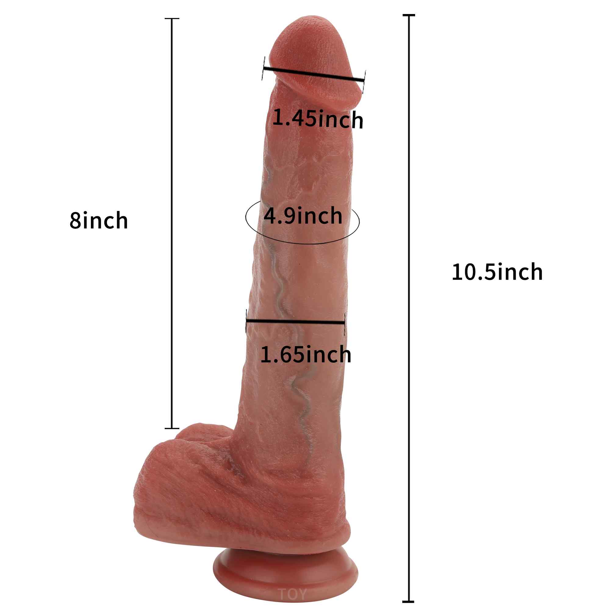 Jeff 10 inch Thrusting Dildo Powerful Vibration With Remote Control