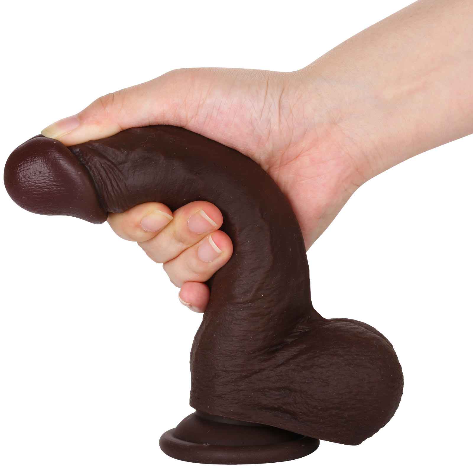 Strap-On Dildo Juicy Squirting Dildos 7 inch Black Ejaculating SlidingSkin