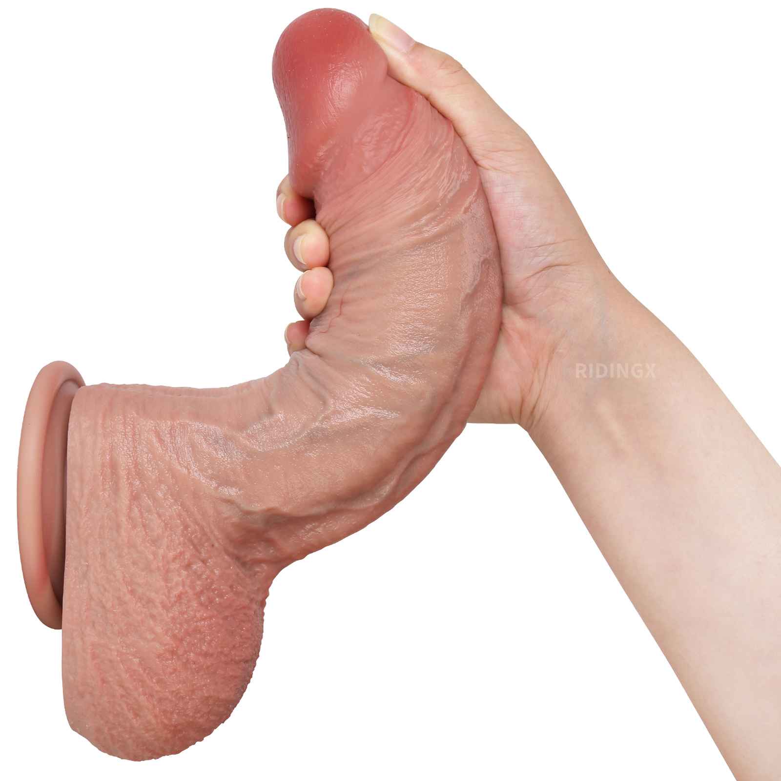 King 9 inch Most Realistic Real Soft Skin Lifelike Huge Girthy Dildo