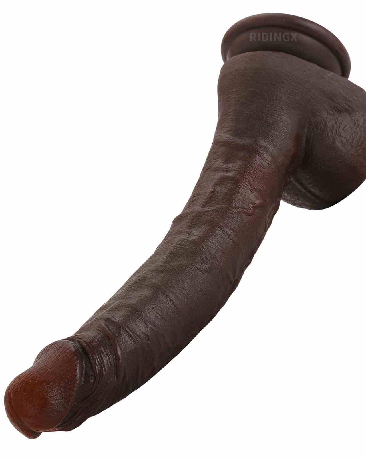 LaMelo 10 inch Ultra Realistic Black Dildo With Keel