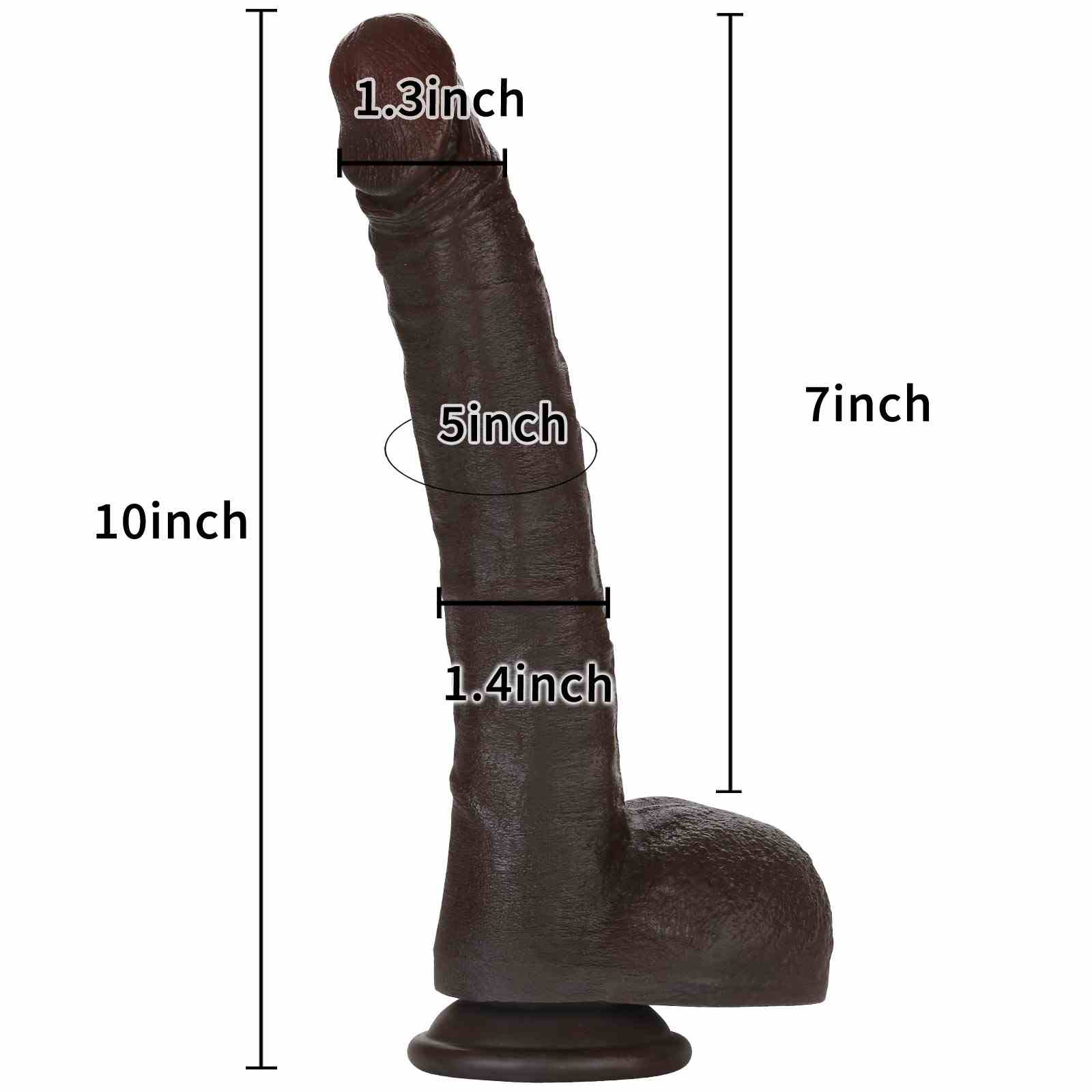 LaMelo 10 inch Ultra Realistic Black Dildo With Keel