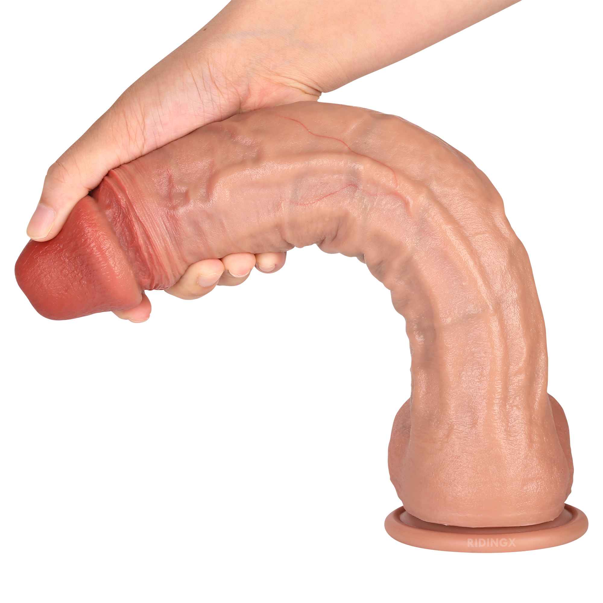 Monster 12 inch Most Realistic Dildo Real Glan Lifelike Vein Dildo With Keel