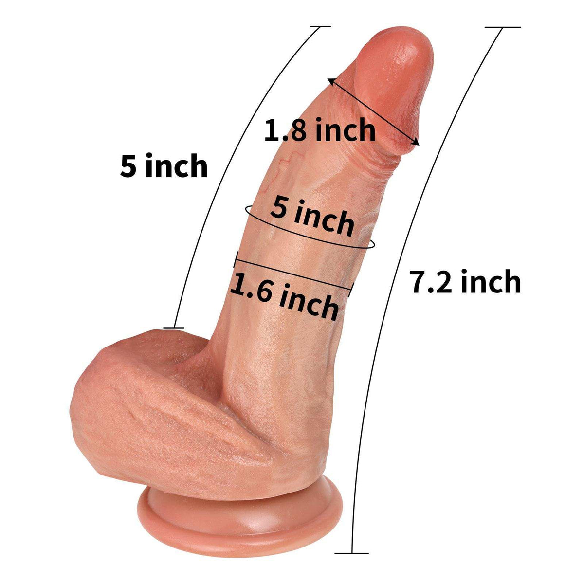 Wesley 7 Inch Realistic Real Touch Small Dildo