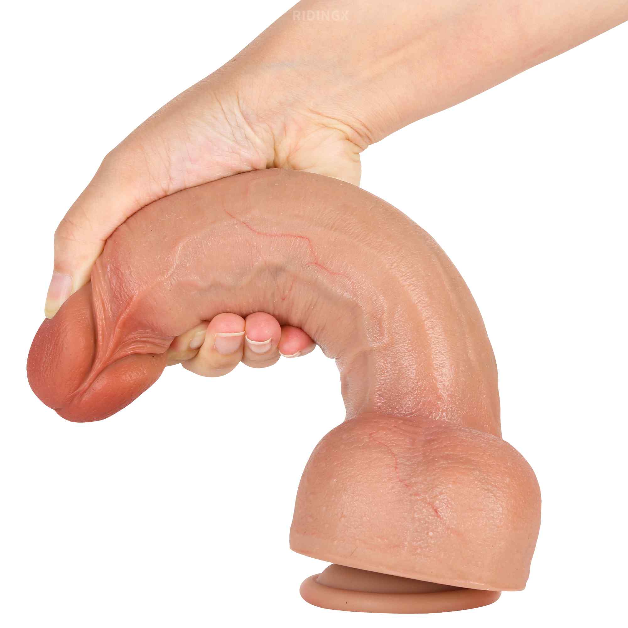 Mr J 9 inch Realistic Dildo Real Skin Lifelike Huge Real Glan Dildo