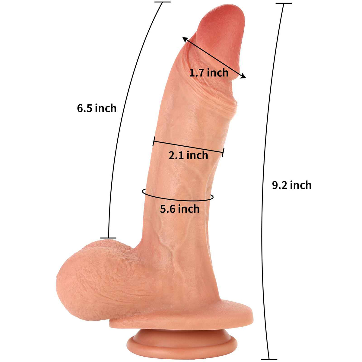 Angus 9 inch Ultra Realistic Dildo Real Skin Dildo