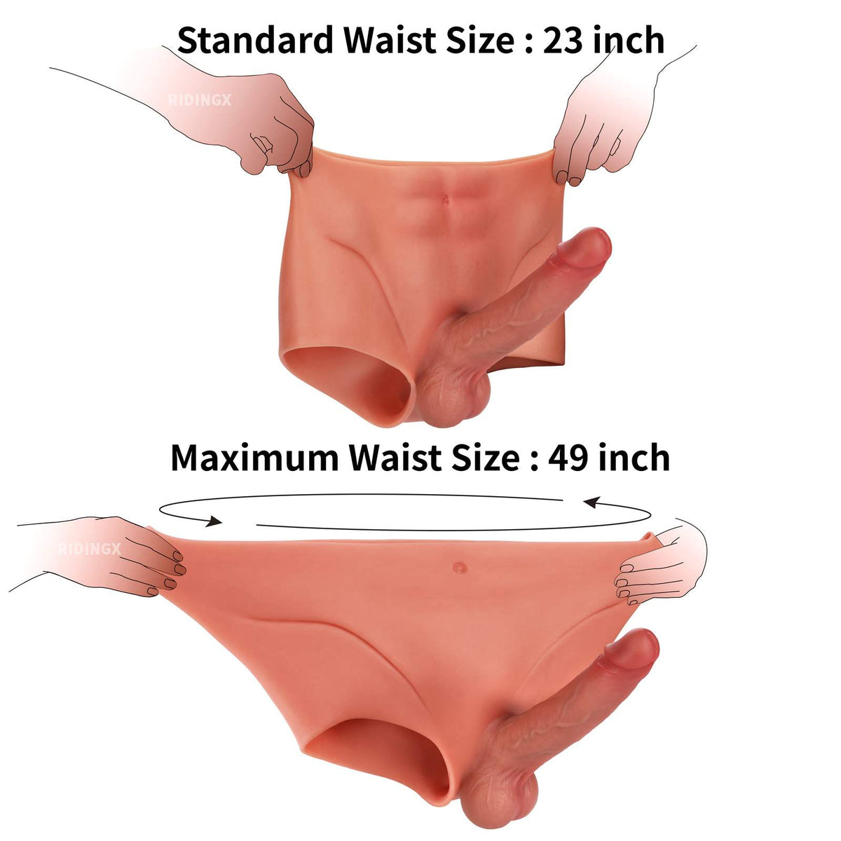 Edward 7 inch Realistic Strap-On Dildo Silicone Solid Dildo & Waterproof