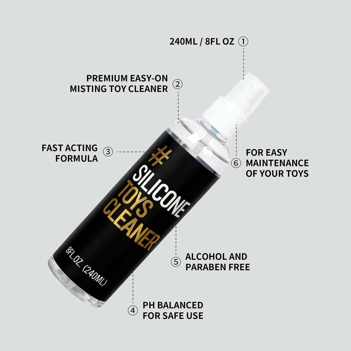 Silicone Sex Toy Cleaner Dildo Misting Cleaner Silicone Dildo Toy Cleaning