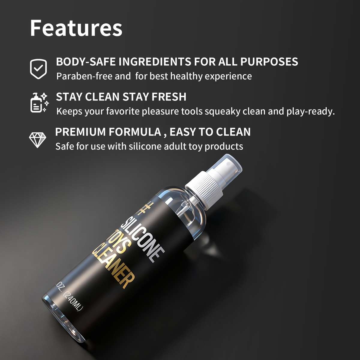 Silicone Sex Toy Cleaner Dildo Misting Cleaner Silicone Dildo Toy Cleaning