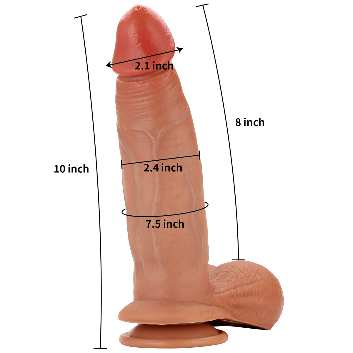 Brody 10 inch Sliding Skin Dildo Real Skin Dildo With Big Ball