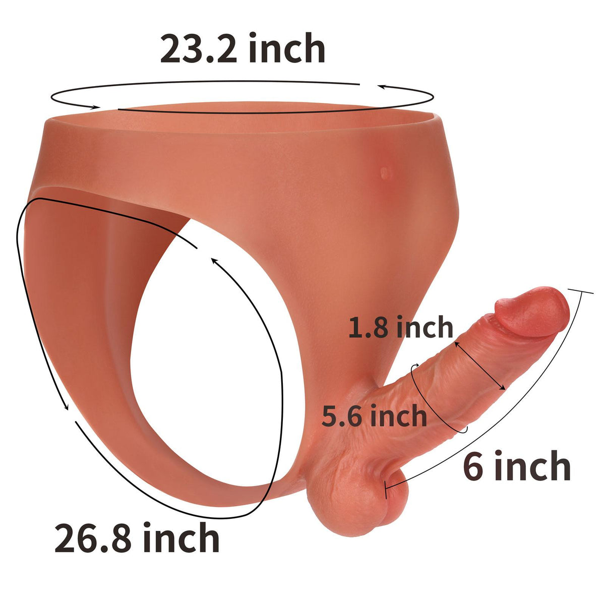 Lewis 6 inch Realistic Strap On Dildo Lifelike Solid Dildo
