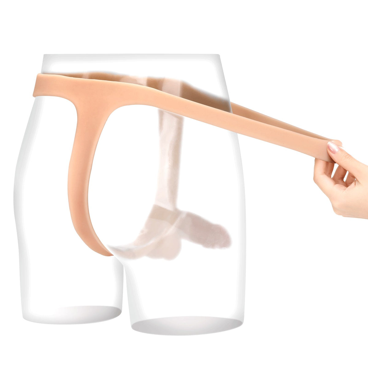 Teddy 6 inch Realistic Strap-On Dildo Flexible Wearable Dildo Looks Real Feels Real
